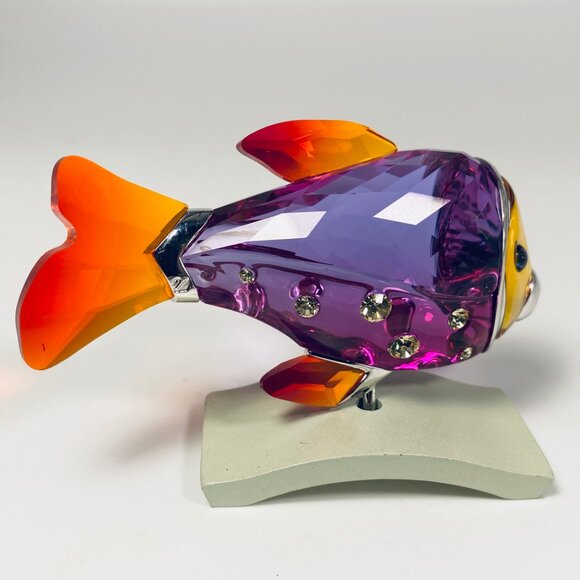 Swarovski Camaret Fish Crystal Paradise #626205 Retired STATUE FUCHSIA RAIN - Picture 3 of 8